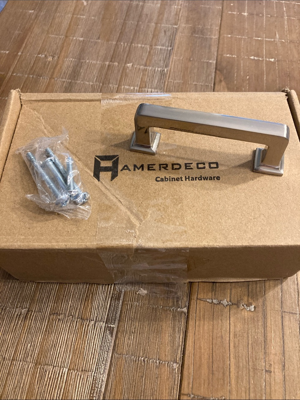 Amerdeco Brushed Nickel Cabinet Pull Handle - Modern Bar Pull NIB 10 Pack